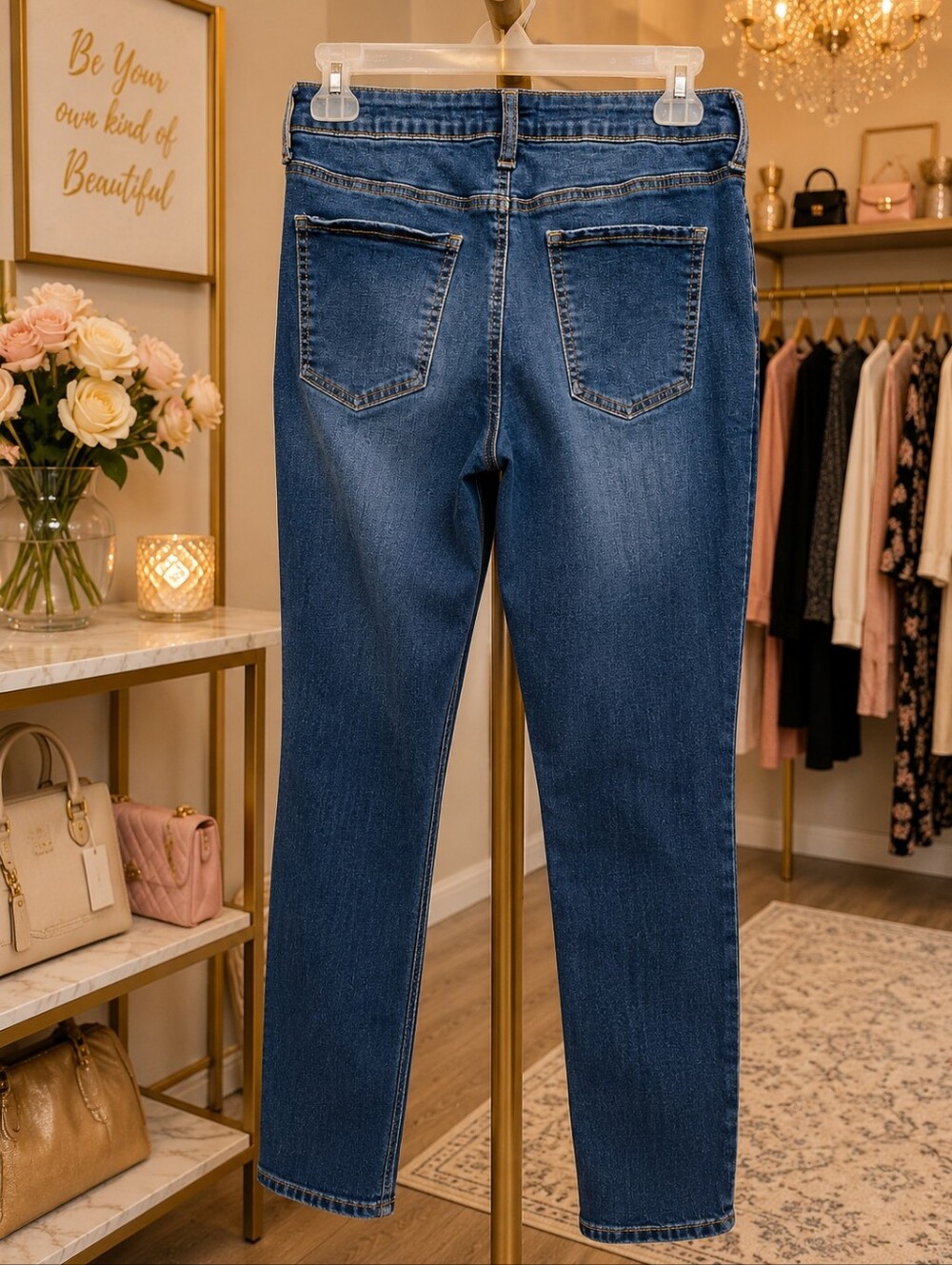 SO® Skinny Jeans Size 9 | Medium Wash Stretch Denim - Picture 2 of 3